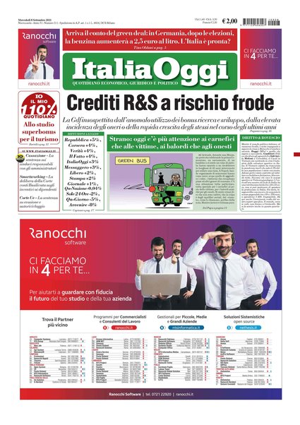 Italia oggi : quotidiano di economia finanza e politica